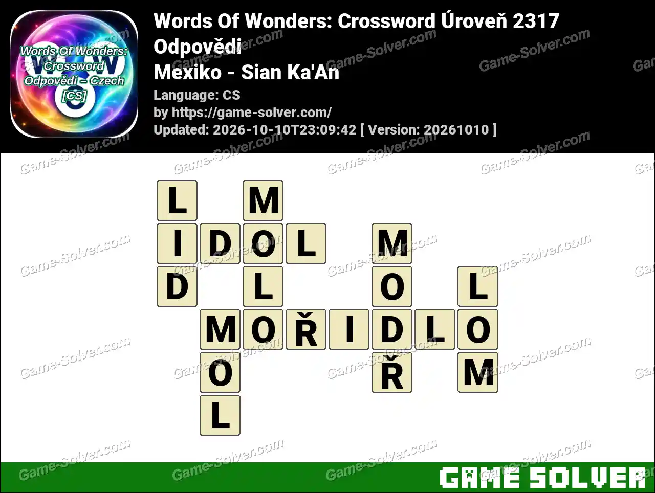 Words Of Wonders: Crossword Úroveň 2317 Odpovědi – Mexiko – Sian Ka’An
